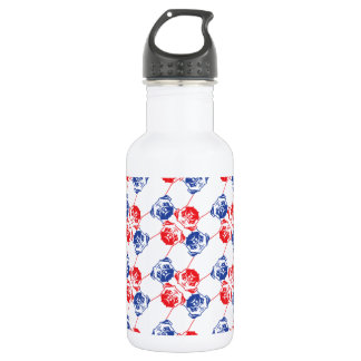 Mops Pattern roter Blu Edelstahlflasche