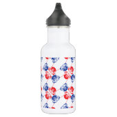 Mops Pattern roter Blu Edelstahlflasche (Rechts)