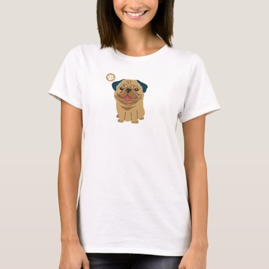 Mops Paw T-Shirt (Vorderseite)