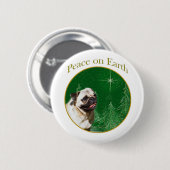 Mops Peace Button (Vorne & Hinten)