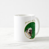 Mops Peace Kaffeetasse (VorderseiteRechts)