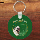 Mops Peace Schlüsselanhänger (Rückseite)
