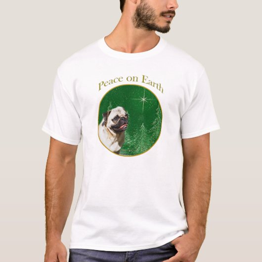 Mops Peace T-Shirt (Vorderseite)