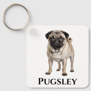 Mops personalisieren schlüsselanhänger