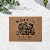 Mops Personalisiert Hunde Lover Familie Fußmatte