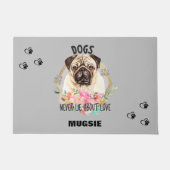 "MOPS" PERSONALISIERTE DOORMAT FUßMATTE (Vorderseite)