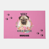 "MOPS" PERSONALISIERTE DOORMAT FUßMATTE (Vorderseite)