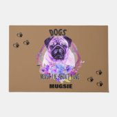 "MOPS" PERSONALISIERTE DOORMAT FUßMATTE (Vorderseite)
