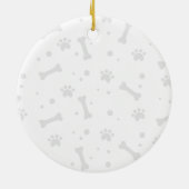 Mops-personalisierte Hundeweihnachtsverzierung Keramik Ornament (Hinten)