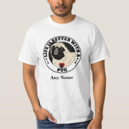 Mops Personalisiertes Leben ist besser mit einem M T-Shirt