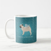 Mops Pet Memorial - Mops Angel Kaffeetasse (Links)