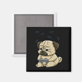 Mops Pew Gamepad Niedlich Hob Magnet (Vorderseite/Rückseite)