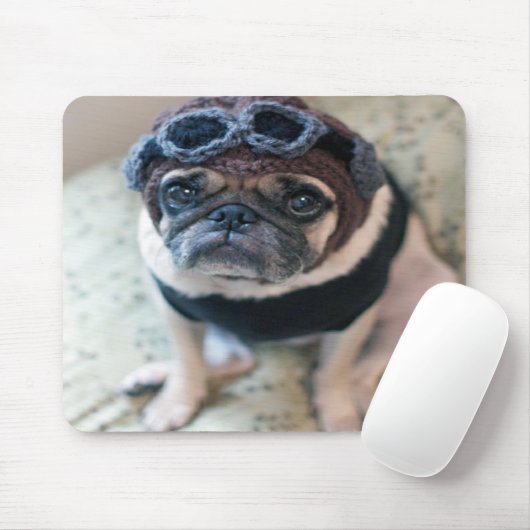 Mops Pilot Mousepad (Mit Mouse)