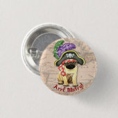 Mops-Pirat Button (Vorne & Hinten)