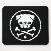 Mops-Pirat Mousepad (Vorne)