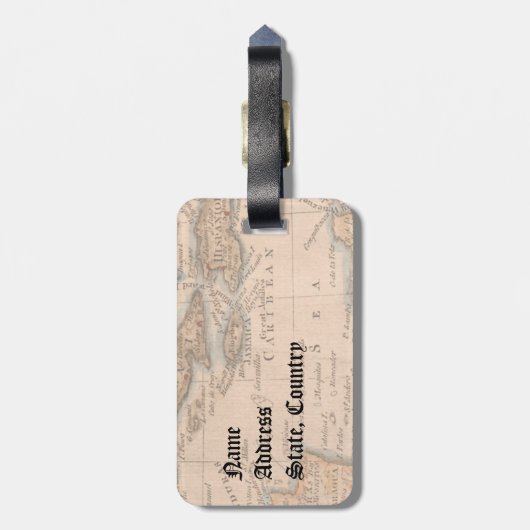 Mops Pirate Luggage Tag Gepäckanhänger (Rückseite vertikal)