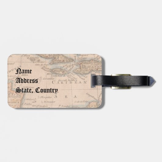 Mops Pirate Luggage Tag Gepäckanhänger (Rückseite horizontal)