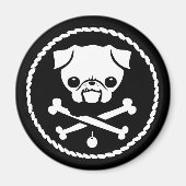 Mops Pirate Magnet (Vorne)