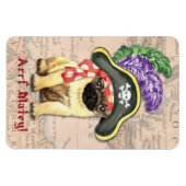 Mops Pirate Magnet (Horizontal)