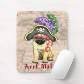 Mops Pirate Mousepad (Mit Mouse)