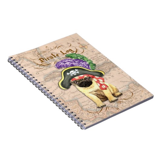 Mops Pirate Notizblock (Rechte Seite)