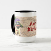 Mops Pirate Tasse (Vorderseite Links)