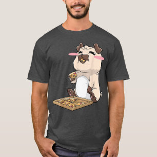 Mops Pizza Anime Kawaii Niedliches Geschenk 267048 T-Shirt
