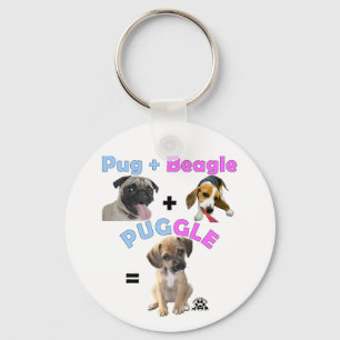 Mops plus Beagle-Schlüsselanhänger Schlüsselanhänger