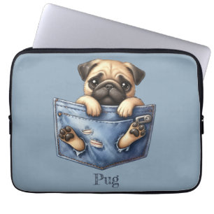 Mops Pocket Dog Laptopschutzhülle
