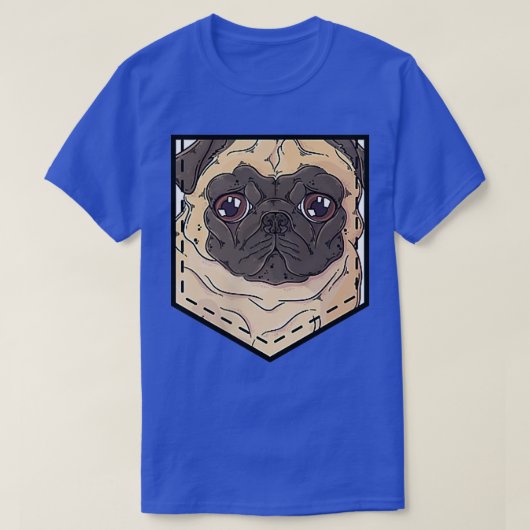 Mops Pocket Lazy Halloween Kostüm Niedlicher Hund  T-Shirt (Design vorne)