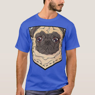Mops Pocket Lazy Halloween Kostüm Niedlicher Hund T-Shirt