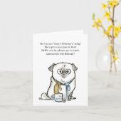 Mops Poetry: Auf die Arbeitskarte gehen Karte (Gelbe Blume)