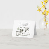 Mops Poetry: Eine schöne Freundschaftskarte Karte (Gelbe Blume)