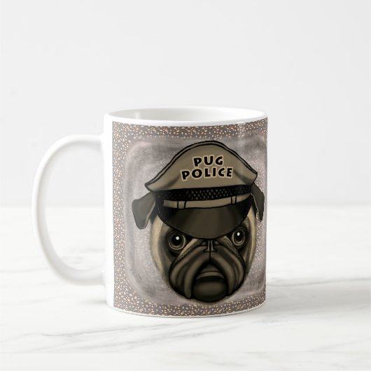 Mops Polizeiliche Tasse (Links)