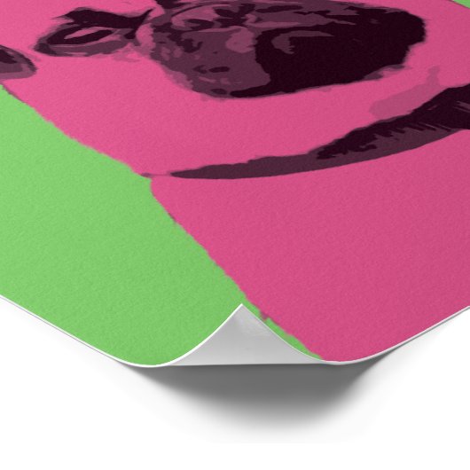 Mops Pop-Art-Poster Poster (Ecke)