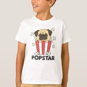 Mops Popcorn Time Funny Animes in Fast Food T-Shirt