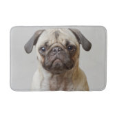 Mops-Portrait Badematte (Vorderseite)