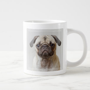 Mops-Portrait Jumbo-Tasse