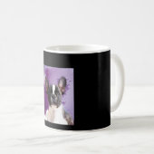 Mops Portrait Kunst, Niedlicher Mops Kaffeetasse (VorderseiteRechts)