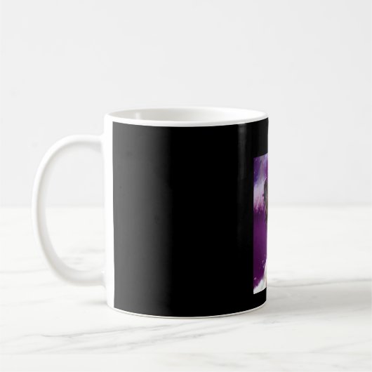 Mops Portrait Kunst, Niedlicher Mops Kaffeetasse (Links)