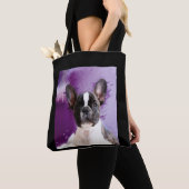 Mops Portrait Kunst, Niedlicher Mops Tasche (Von Nahem)
