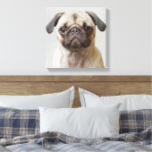 Mops Portrait Leinwanddruck (Insitu (Schlafzimmer))