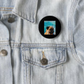 Mops Portrait Niedlicher Mops Mops Lover Button (Beispiel)
