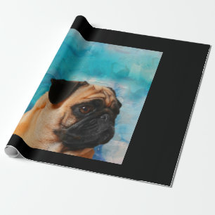 Mops Portrait Niedlicher Mops Mops Lover Geschenkpapier