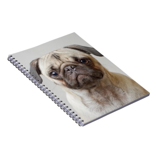 Mops Portrait Notizblock (Rechte Seite)