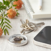 Mops Portrait Schlüsselanhänger (Seite)