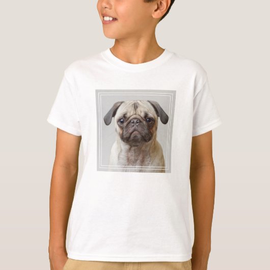 Mops-Portrait T-Shirt (Vorderseite)