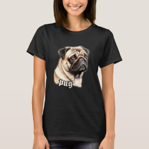 Mops-Porträt x Süßer Mops-Welpe T-Shirt