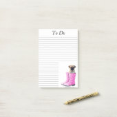 Mops Post-it Klebezettel (Auf Schreibtisch)