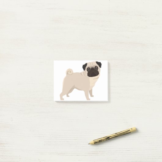 Mops Post-it Klebezettel (Auf Schreibtisch)